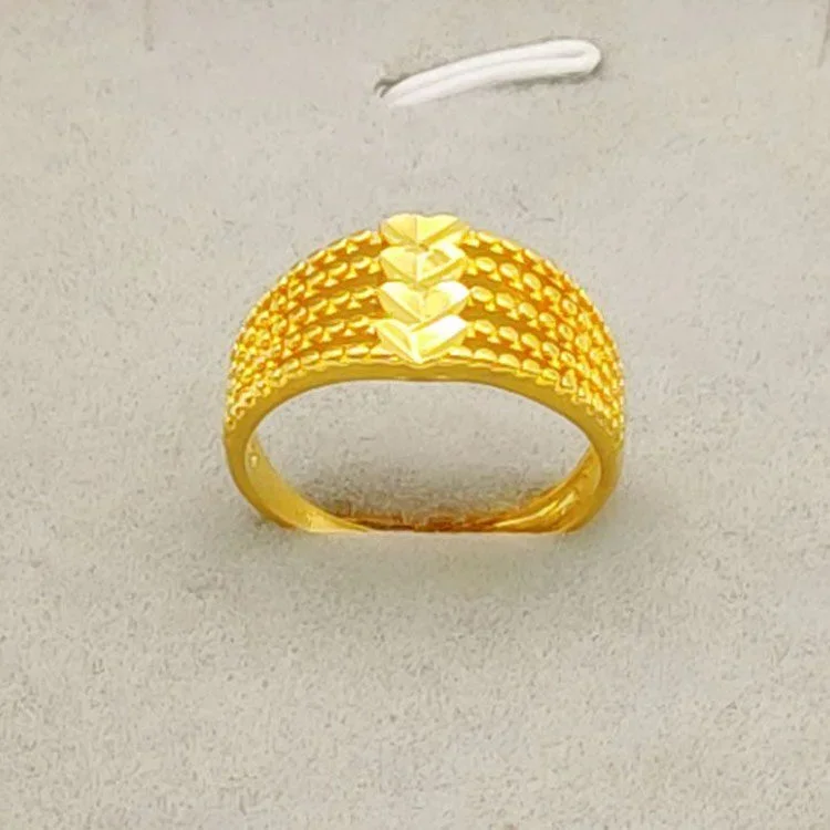 Baru untuk pria dan wanita tahan lama tidak berwarna mulut terbuka dapat disesuaikan lapis murni asli 18k kuning emas 999 24k cincin tidak pernah pudar perhiasan