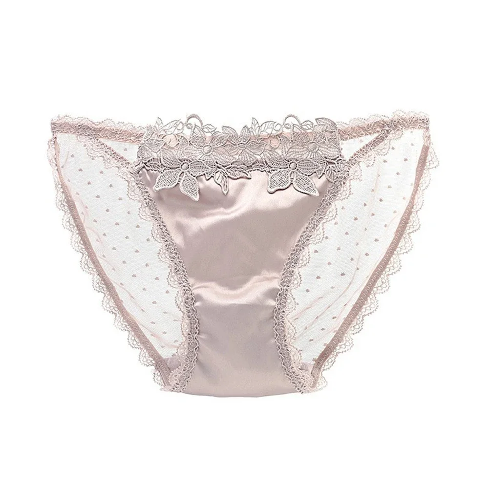 

Soft Satin and Mesh Seamless Panties for Women Lightweight Lingerie Briefs Designed for Comfort and Daily Wear
