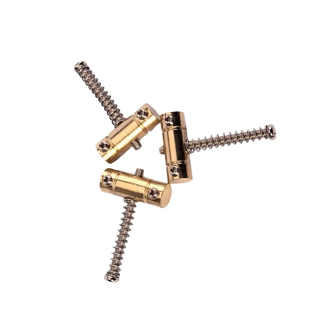 Durable Brass Guitar Saddles 3PCS Compensated Electric Guitar Parts for Telecaster DIY Repairs