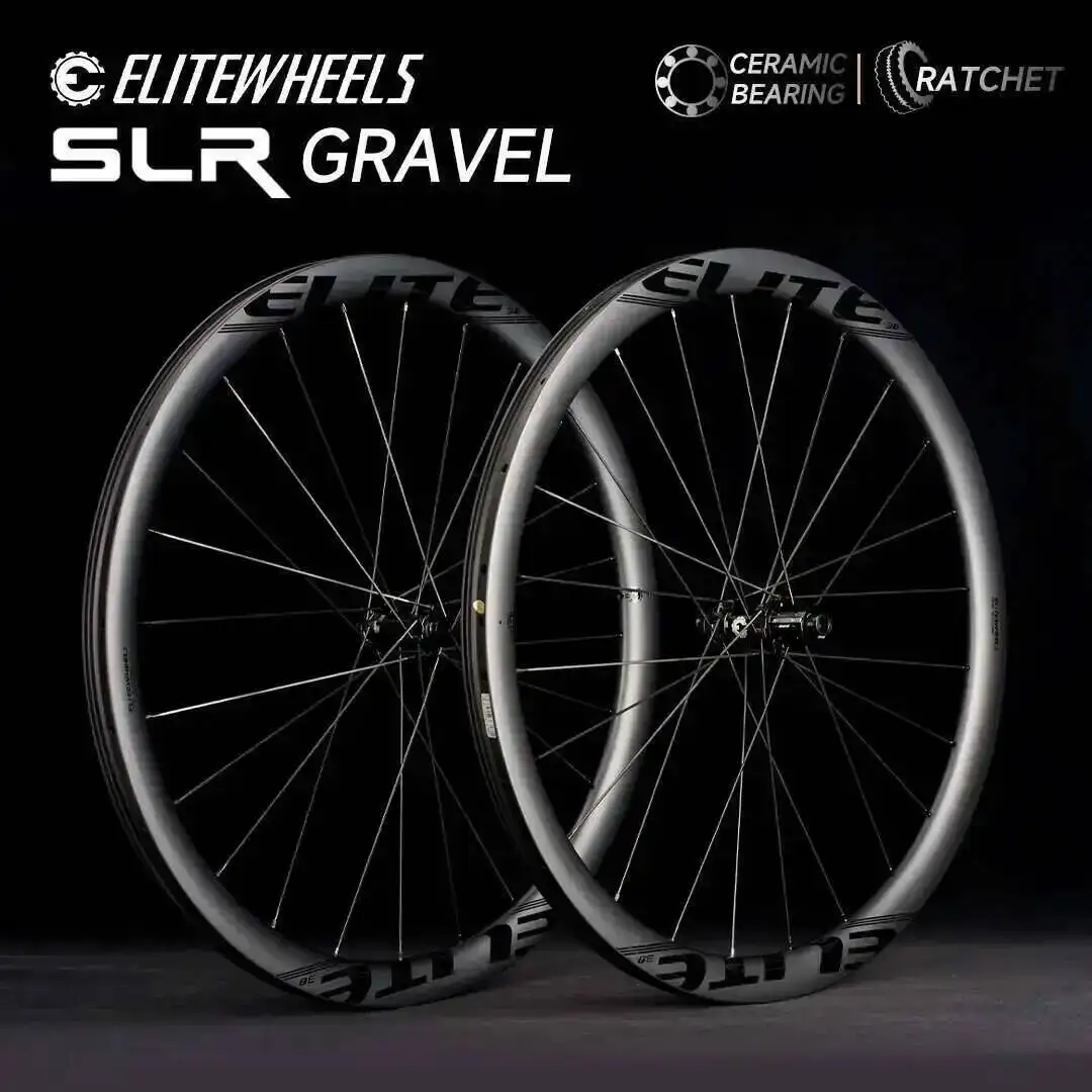 

ELITEWHEELS SLR GRAVEL Карбоновая колесная пара с храповым механизмом 36T Дисковый тормоз Велокросс 700C Колеса Центральный замок SHIMAN0 Ступица XDR 35x32 мм