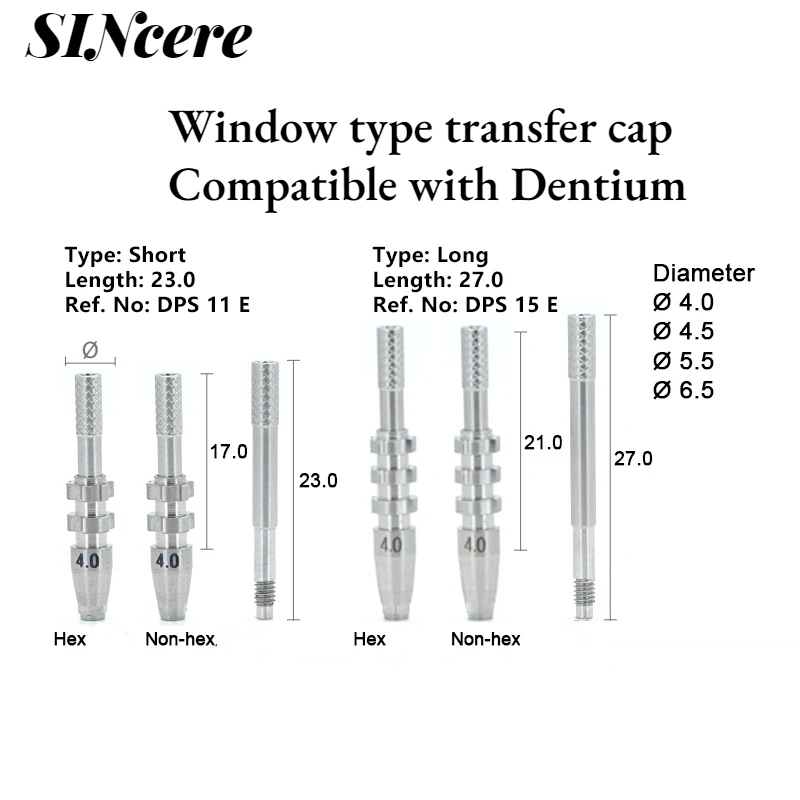 Dental Prostatic Components Compatible with Dentium Window Transfer Rod Dental Implants Titanium Columns Dental Accessories