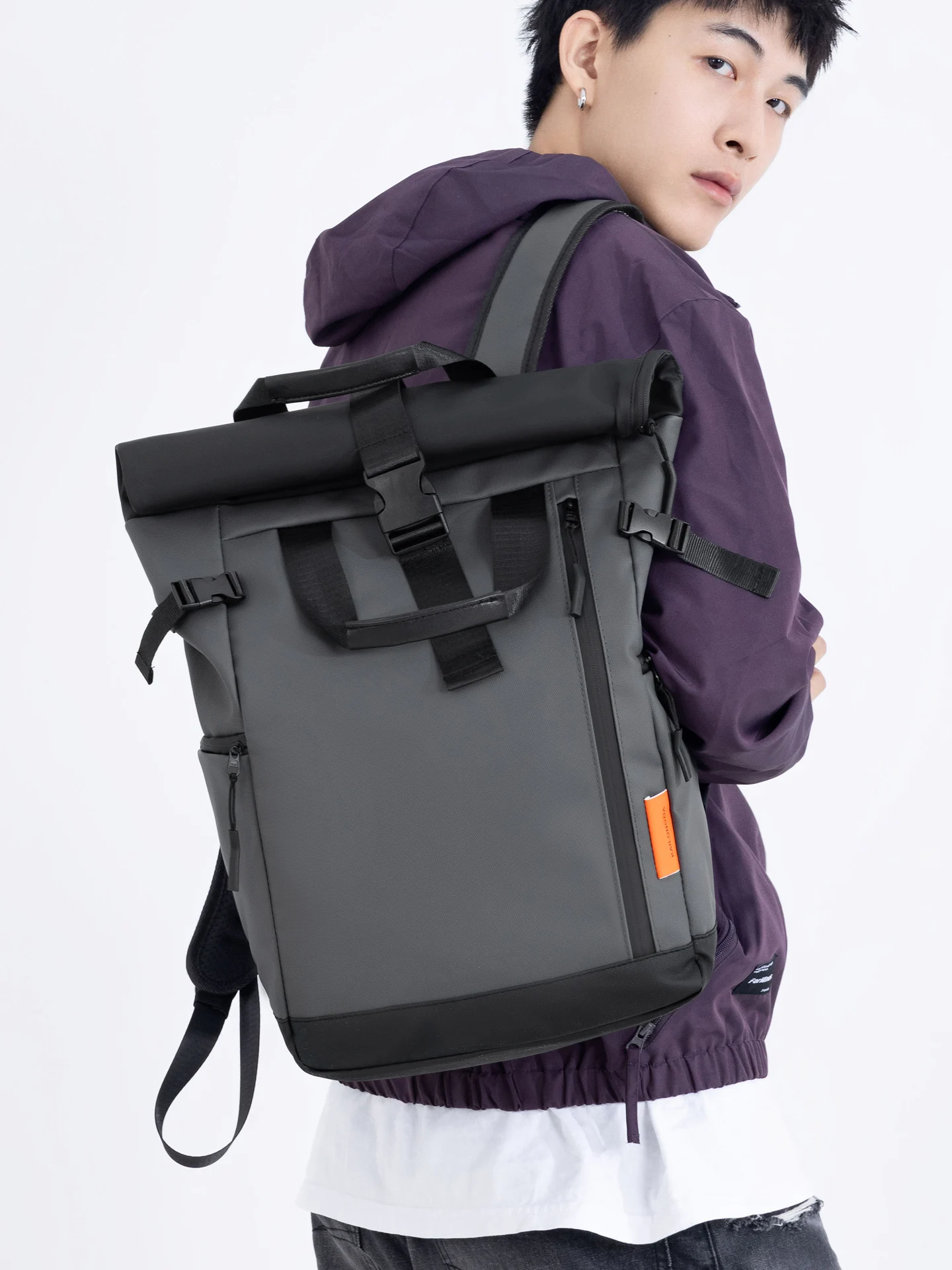 Faionable Borsa da viaggio Bapa a doppia spalla da uomo Borsa da viaggio per studenti delle scuole superiori Borsa da viaggio per pendolarismo semplice casual