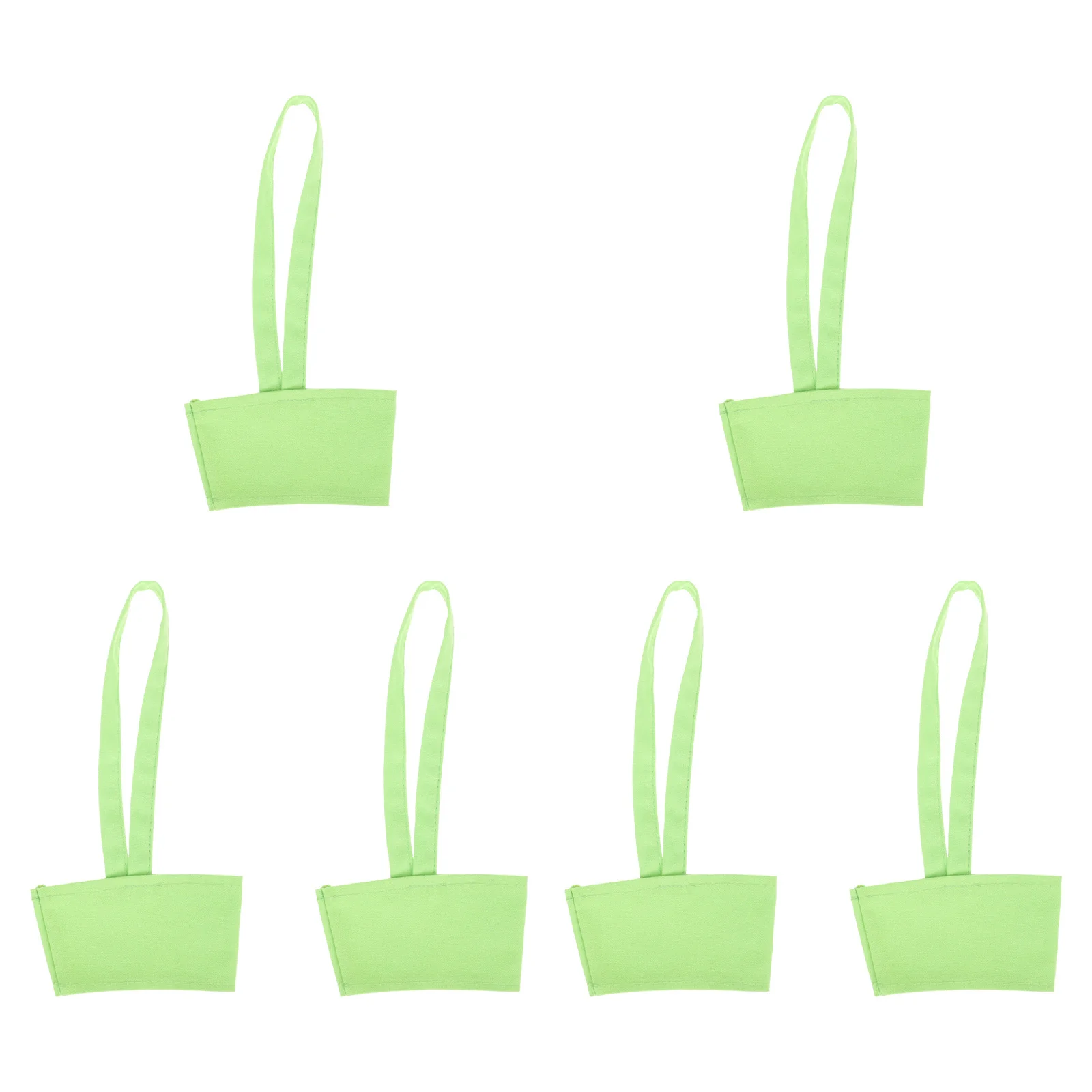 

6Pcs Portable Canvas Cup Sleeve Milk Tea Holder Handheld Washable Coffee Drink Carrier Lightweight Cup Carrier