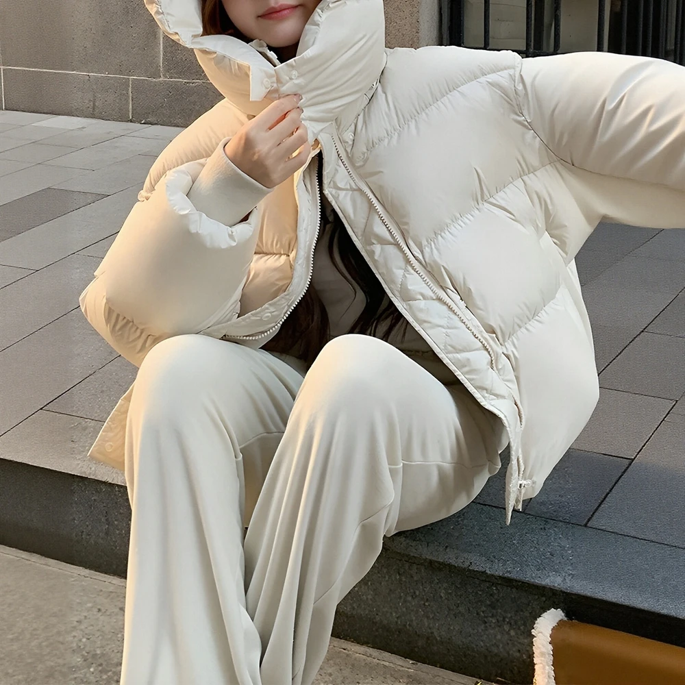 

Куртка на хлопковой подкладке с длинным рукавом, осенне-зимняя одежда, повседневный стиль с прямыми рукавами, женский топ, модный и удобный