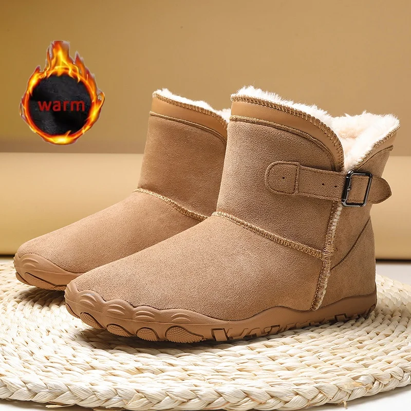 

Winter Warm Boots Thick Plush Snow Boots Mens Woman High-Top Fleece Boot Cold Resistant Cotton Boot Outdoor Ankle Boot Anti-slip