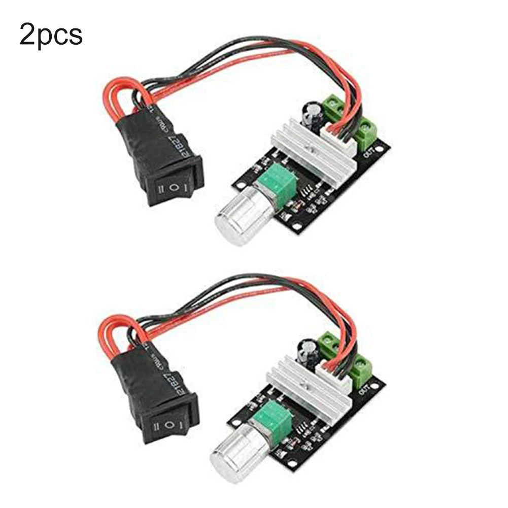 

2pcs DC 6V12V24V28V 3A DC Motor Speed Controller For PWM Motor Speed Controller Adjustable Driver Reverse Control Switch Button