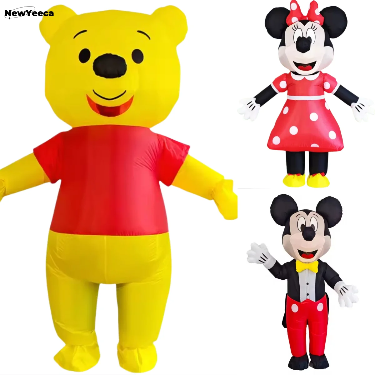 Disfraz inflable de Mickey Minnie Mouse de Disney, Cosplay de Anmine Blue Lilo & Stitch, juego de rol, accesorio de Carnaval de Halloween de lujo