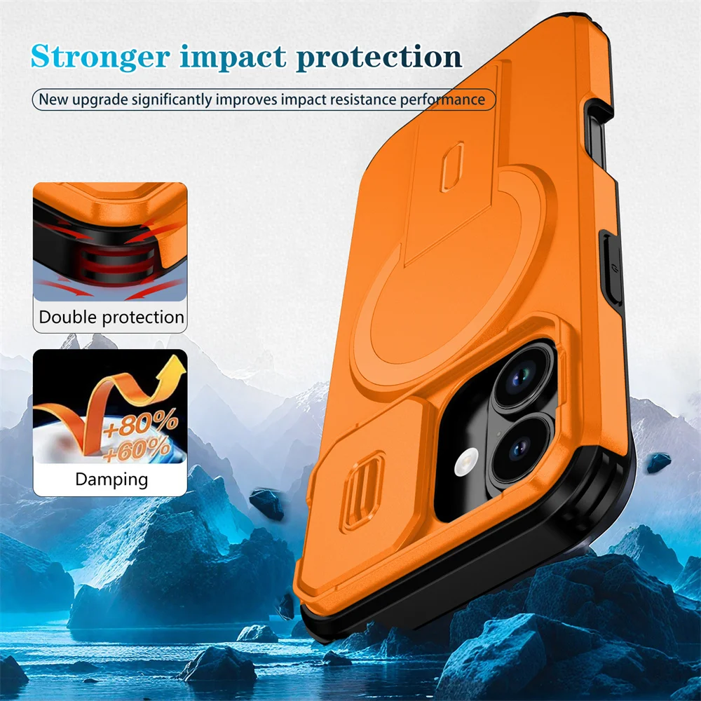 Shockproof Foldable Magnetic Stand Phone Case For iPhone 18 17 16 15 14 13 12 11 Pro Max Air 16E Full Body Lens Protection Cover