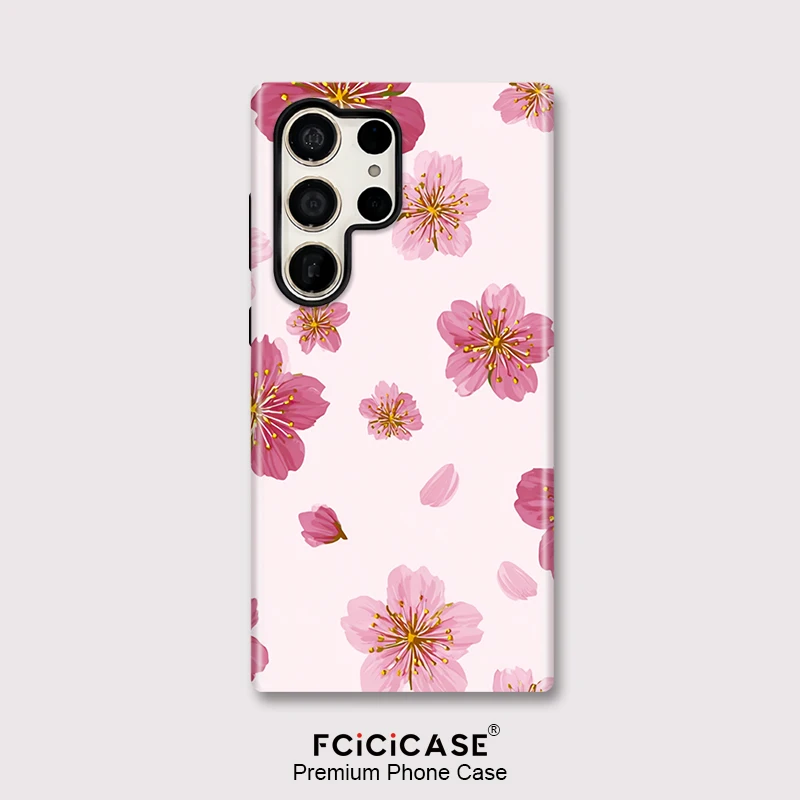Fcicicase Flowers Pattern Phone Case For Samsung Galaxy S26+ Edge S26 Plus S26 Ultra Luxury Anti Drop Double-layer Fundas