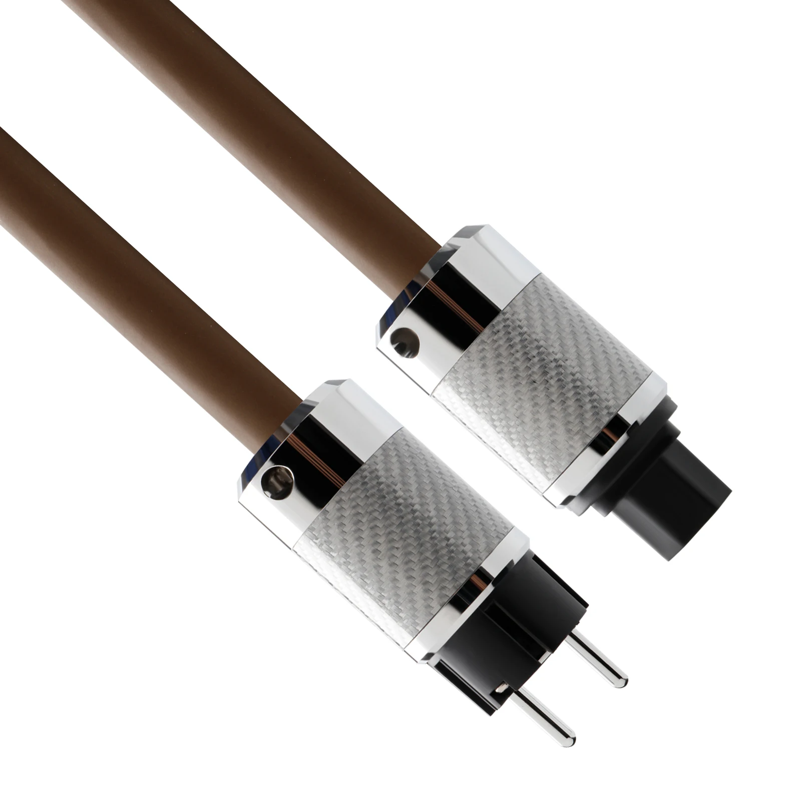 Imagem -04 - High-end Cabo de Alimentação ac Padrão da ue para Iec Psc Copper Schuko Mains Cabo de Extensão Hifi Fibra de Carbono Plug Monosaudio-p905