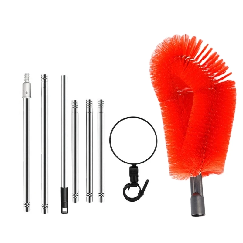 Gutter Cleaning Brush Extendable Duster Portable Drainage Grooves Cleaning Tool Debris Leaves Branches Remover Enduring