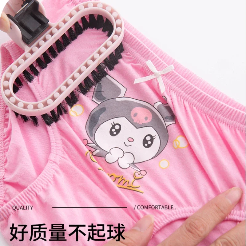 Sanurgente-Culotte en coton Kawaii Kuromi pour enfants, sous-vêtements de dessin animé, culotte triangle mignonne, caleçon doux pour garçon et fille, cadeau, nouveau