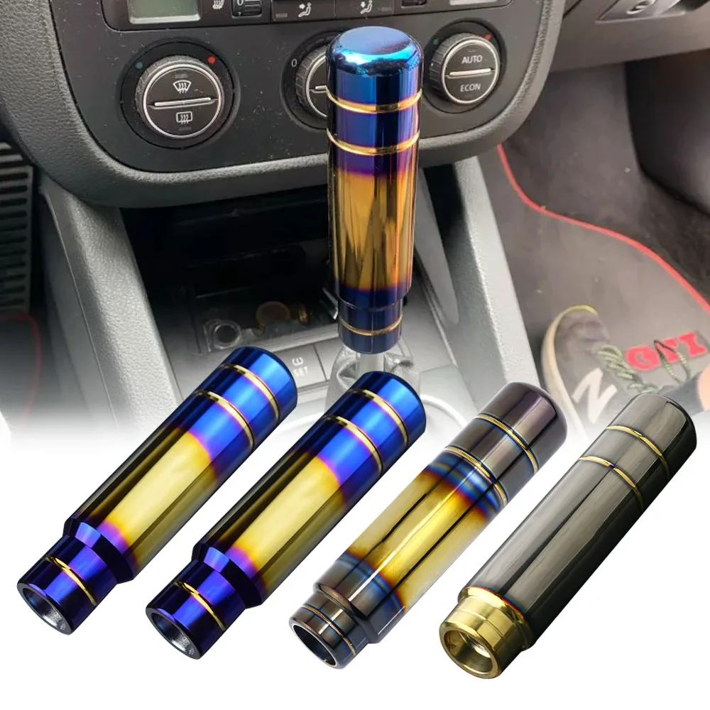 

JD m BRI DE Burnt Blue Style Gold Aluminum Gear Shift Knob 13cm Shifter Lever Head for Universal Car