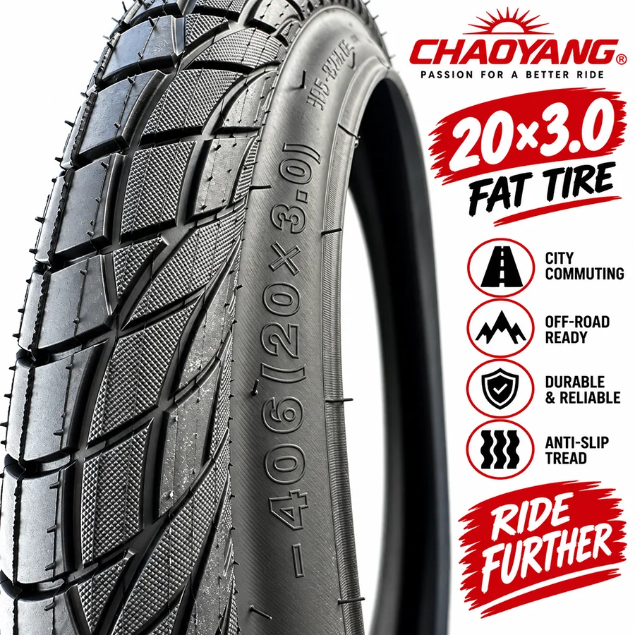 CHAOYANG H-5213E 20x3.0 Fatbike-Reifen 76-406 30TPI 770g E-Bike Fahrradreifen 2er-Pack – Detail 15