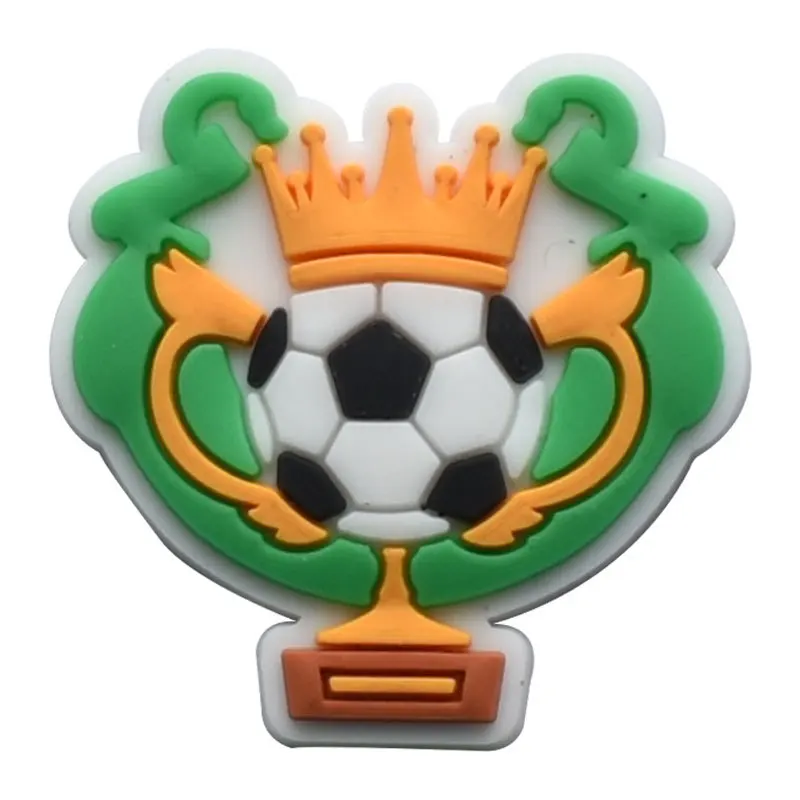 New Arrivals Football Soccer Shoe Charms for Croc Accessories Sandals Shoe Decorations Pins for Kids Women Favor Gift