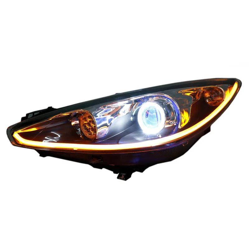 Customized Full LED Headlights For Peugeot 308 2008-2014 Bi-xenon Projector Lens Front Lamps With DRL