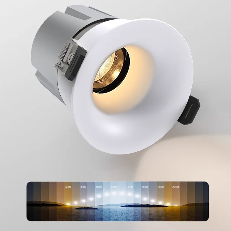 4 Pack Anti-Glare COB LED Recessed Spotlight 7W12W CRI90 Dimmable Aluminum Ceiling Downlight for Office Building Indoor Lighting