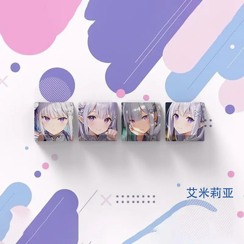 جديد إعادة: صفر كارا هاجيميرو Isekai Seikatsu Rem أنيمي الأجهزة الطرفية الإبداعية الكرتون عبر محور أغطية المفاتيح الزخرفية Bestie الهدايا