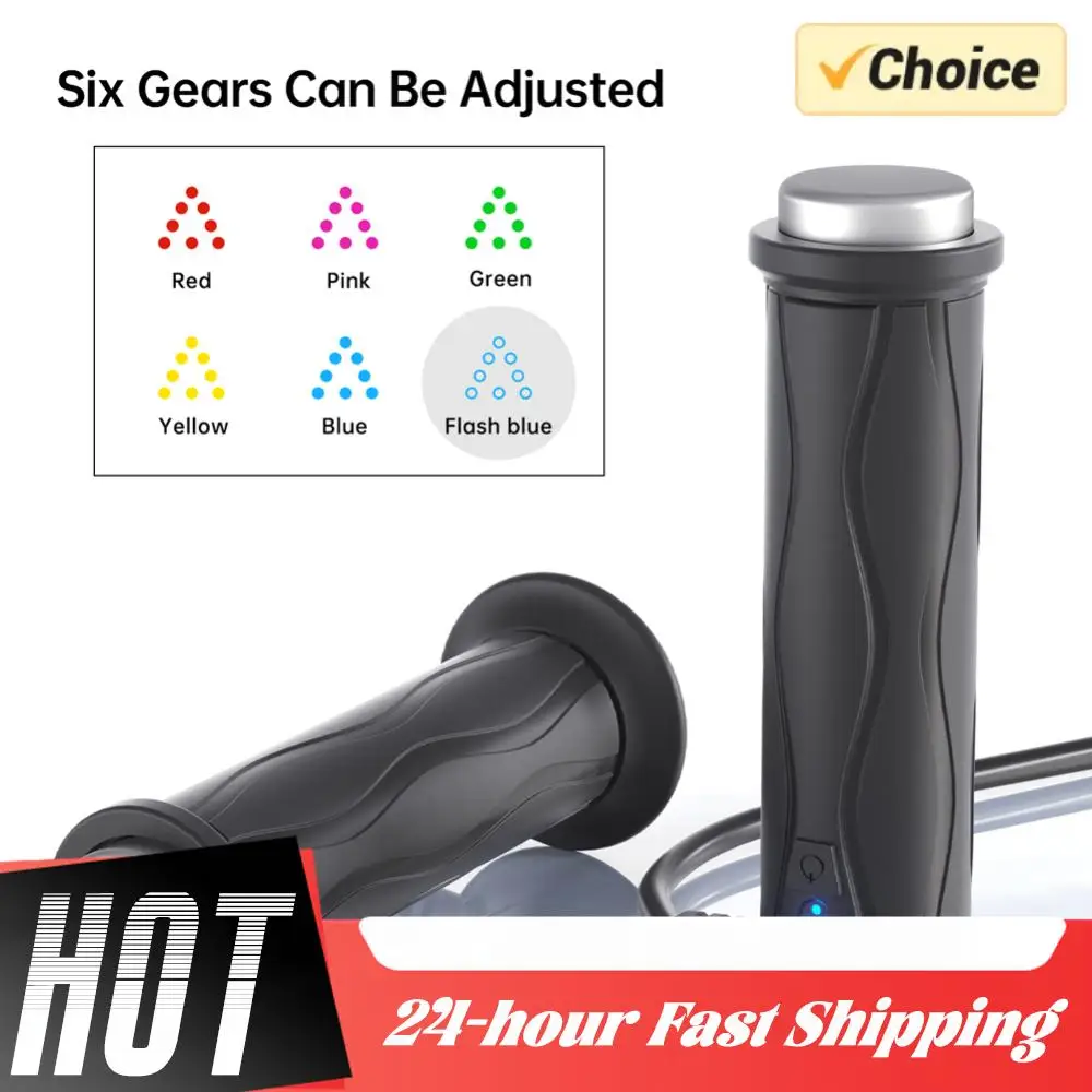 

Руль с подогревом мотоцикла, 5 передач, 12 В, ручки с подогревом для мотоцикла, ручка для скутера, грелка для рук, силиконовая электрическая ручка с подогревом