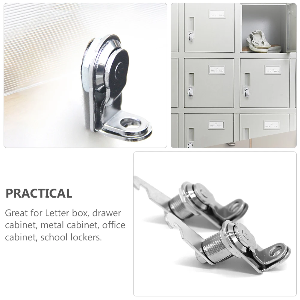 

4 Pcs File Cabinet Padlock Zinc Alloy Mailbox Kitchen Cabinets Cam Cylinder Safety