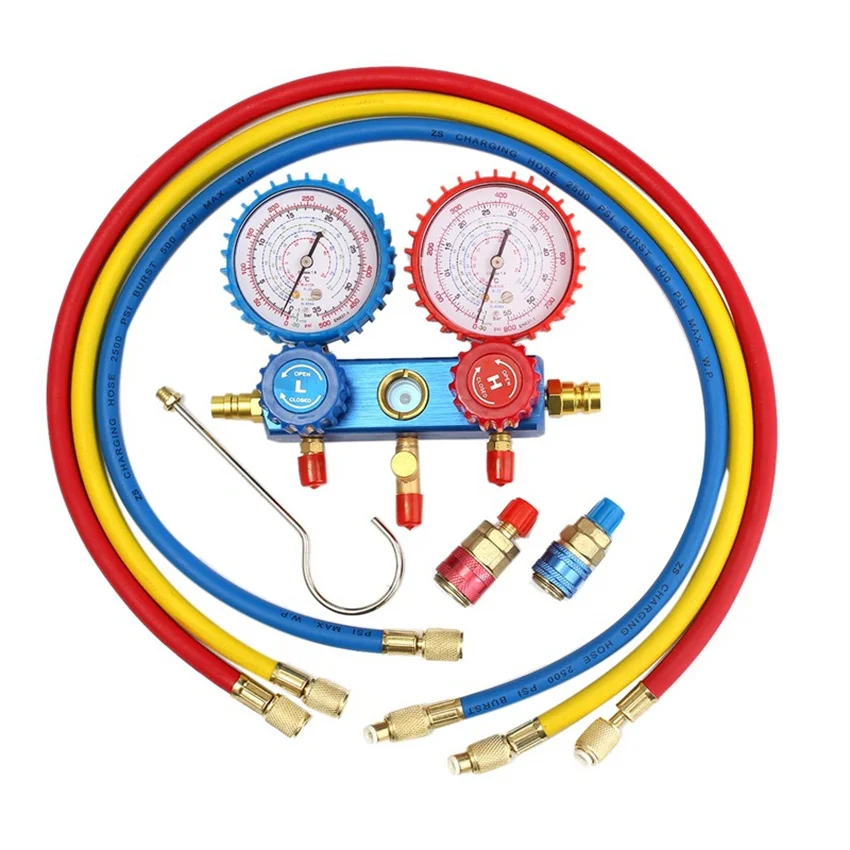 

Автомобильный манометр для кондиционера, набор шлангов для манометра для хладагента