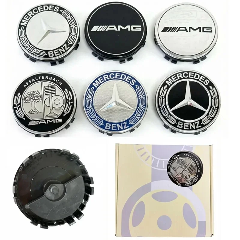 4PCS 75mm Floating Wheel Center Hub Caps Cover for Mercedes-Benz B/C/E/S Class a C200L GLC GLK CLA Car Accessories