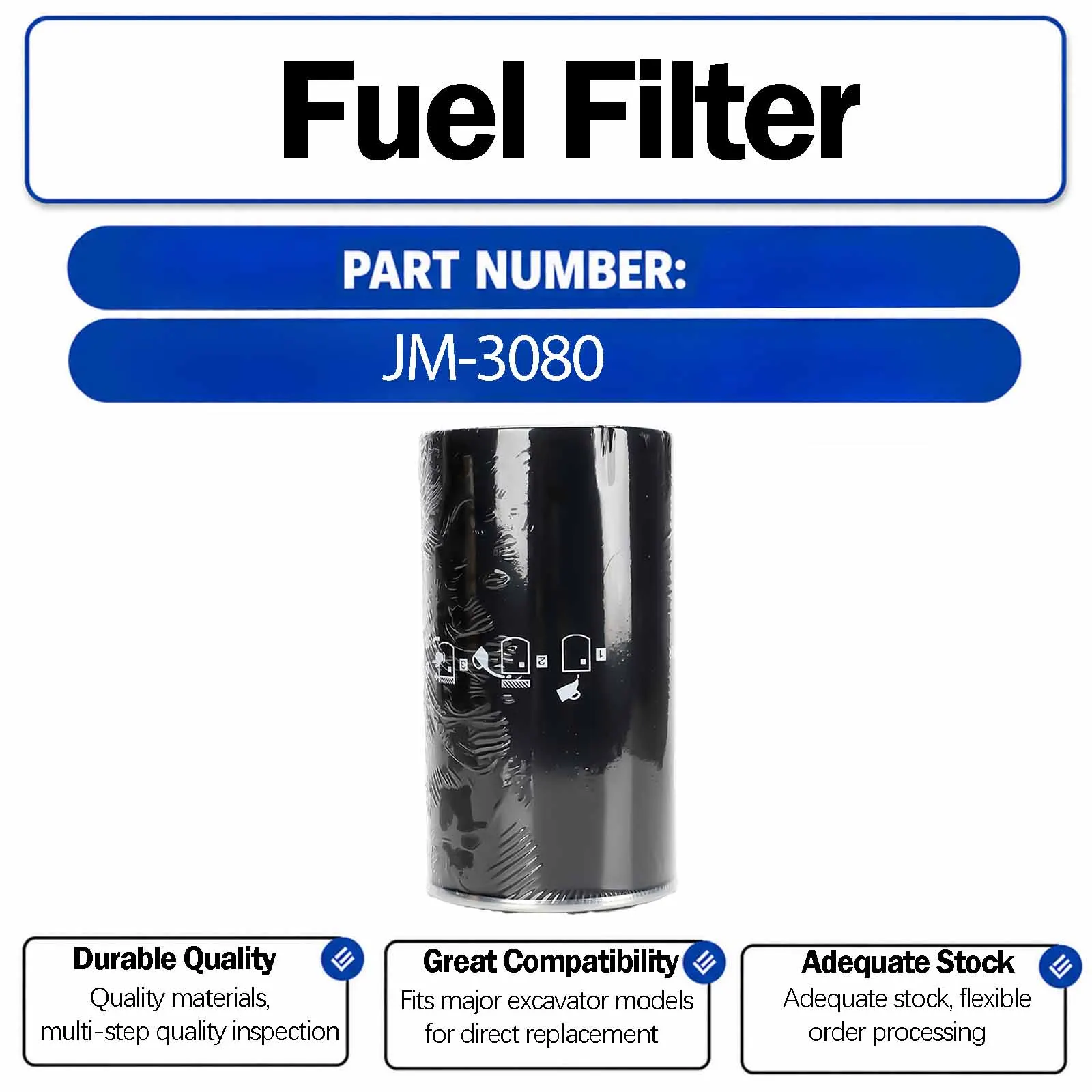 Fuel Filter CC-5186X For Doosan DX520LC-9C DX500LC-9C DX420LC-9C DX380LC-9C DX340LC-9C DX300LC-9C DH380-9C DX370-9 DX420LC