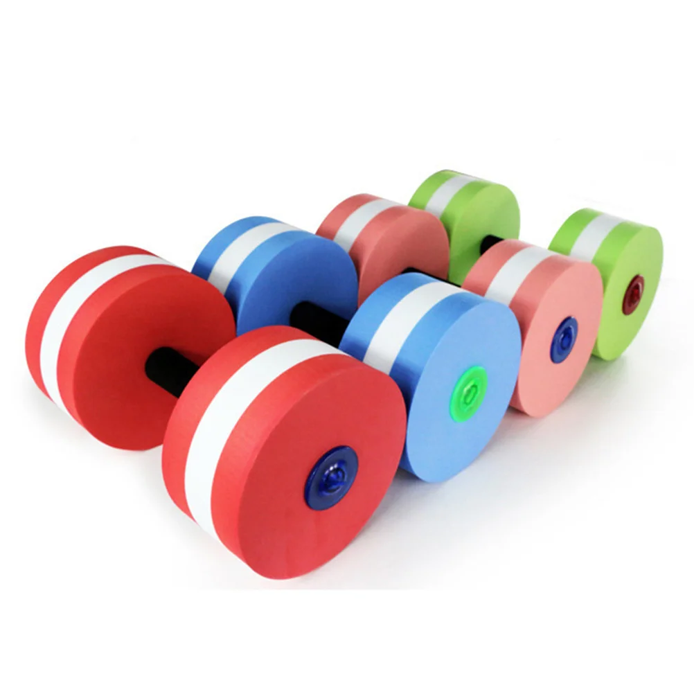 2 Pcs Floating Dumbbell Aquatic Barbell EVA Dumbbells Water Aerobics Swimming Equipment Fitness