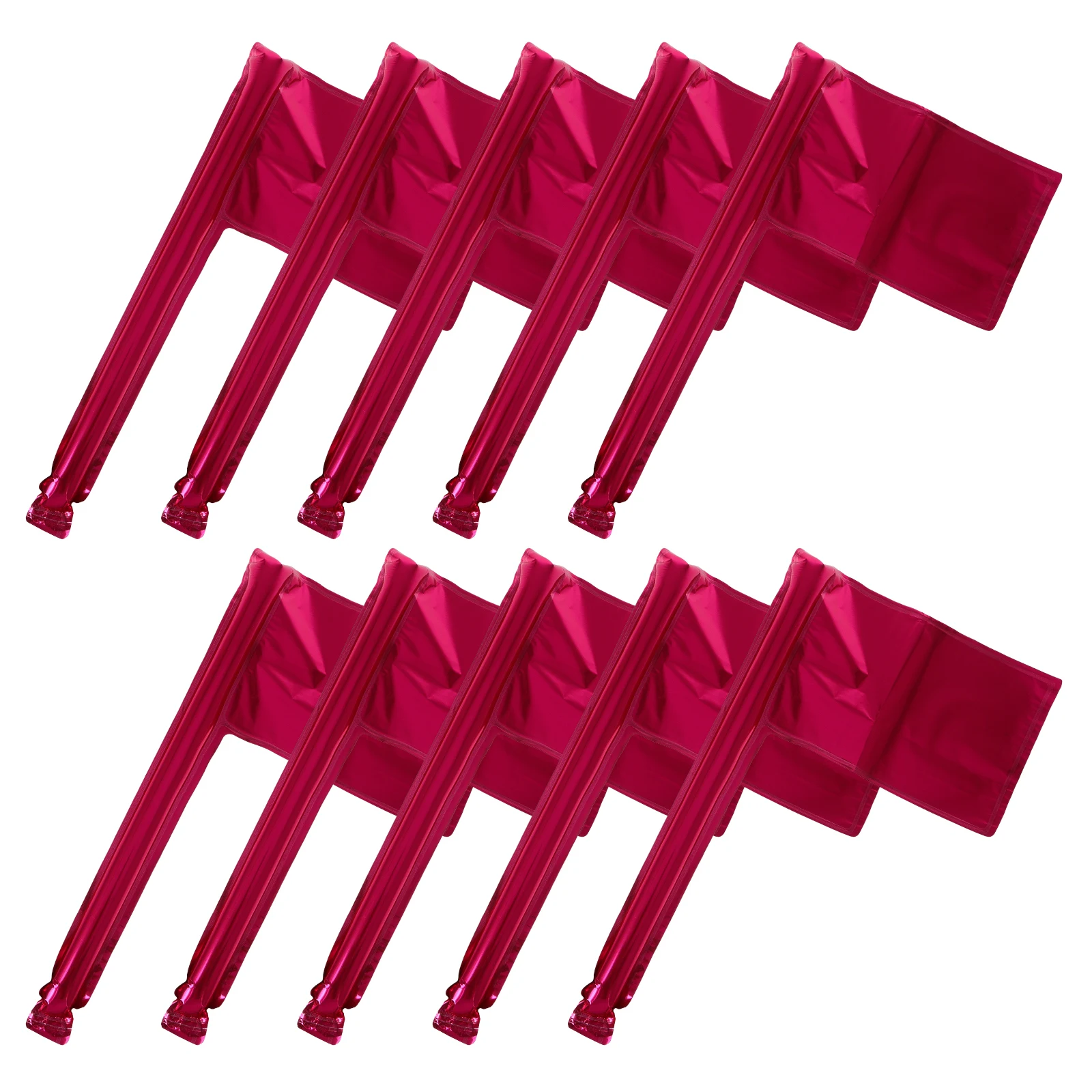 

10 Pcs Aluminum Film Flags Balloons Birthday Party Baby Shower Mini Decorations Festive Gatherings Handheld Design Leak