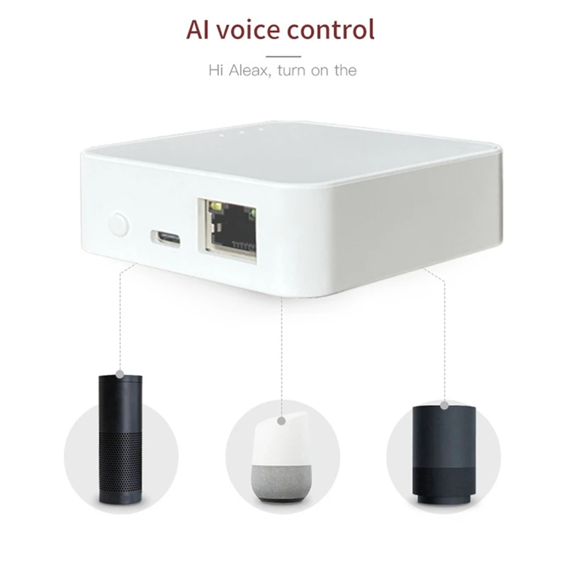 Tuya Sart Wired Zigbee 3.0 Gateway Hub Smart Life APP Automation Voice Remote Control Intelligent Multi-Function Gateway
