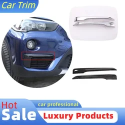2pcs Car Fog Lights Lamp Strips Trim Cover Stickers For BMW X1 F48 2020 2021 Styling Carbon Fiber Style Front Car Accessories