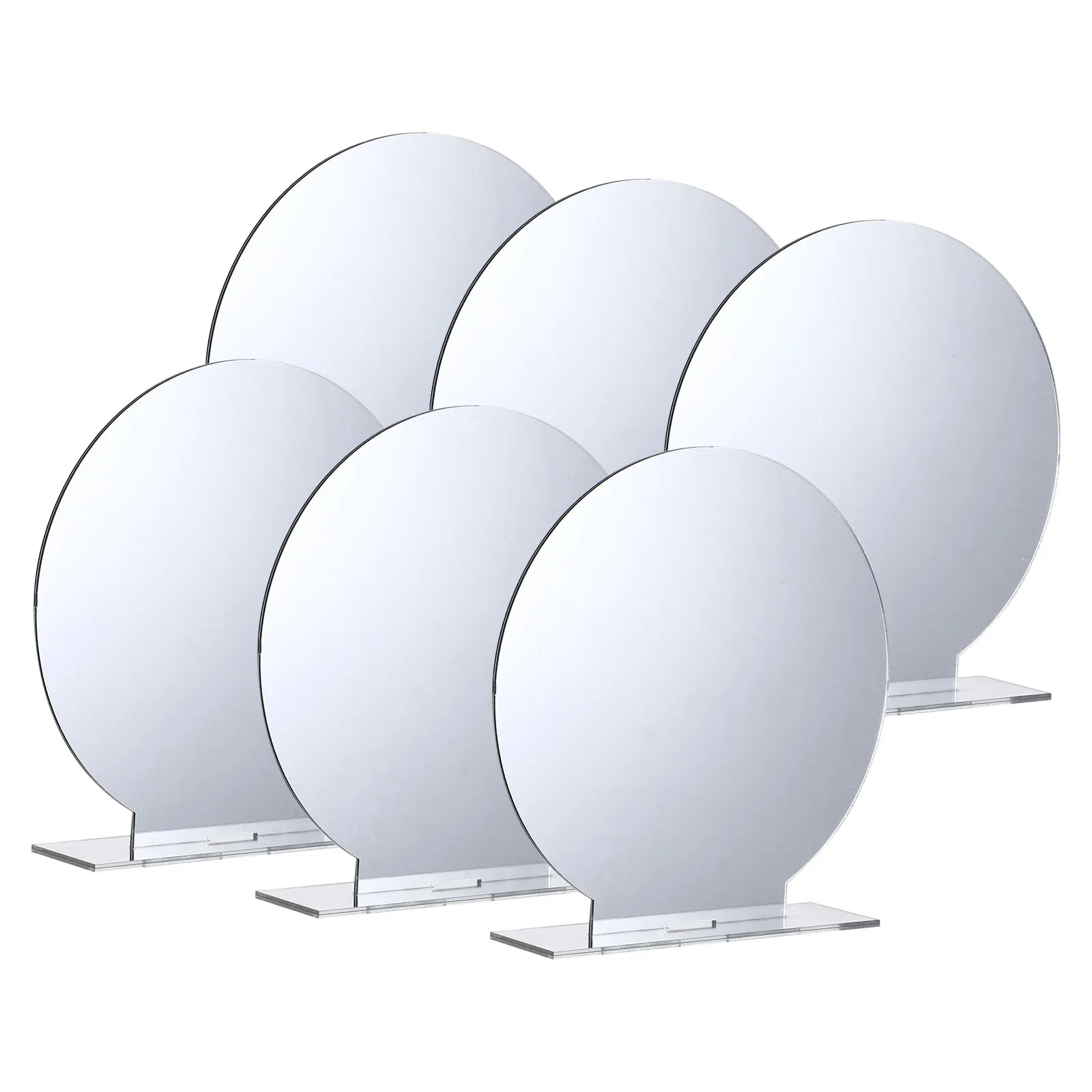 

6 Sets Acrylic Table Number Signs Blank Round 2mm Transparent Reusable Seat Cards Wedding Banquet Party Favor Acrylic St