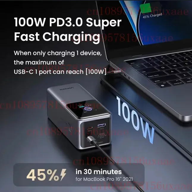 FOR UGREEN Nexode 200W Power Bank 25000mAh Portable Charger 130W 20000mah PD External Battery Backup for Laptop Cellphone