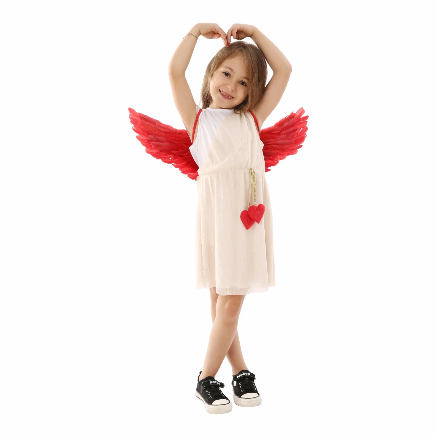 Children Cosplay Cupid Love Costume Festival School Children Show Cute Holiday Party Girls Dress Clothes Valentine's Day