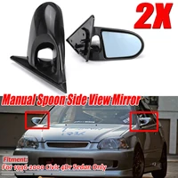 Espejo retrovisor ajustable Manual para coche, accesorio para Honda Civic 4Dr Sedan 1996-2000, estilo cuchara, vista lateral de puerta, 1 par