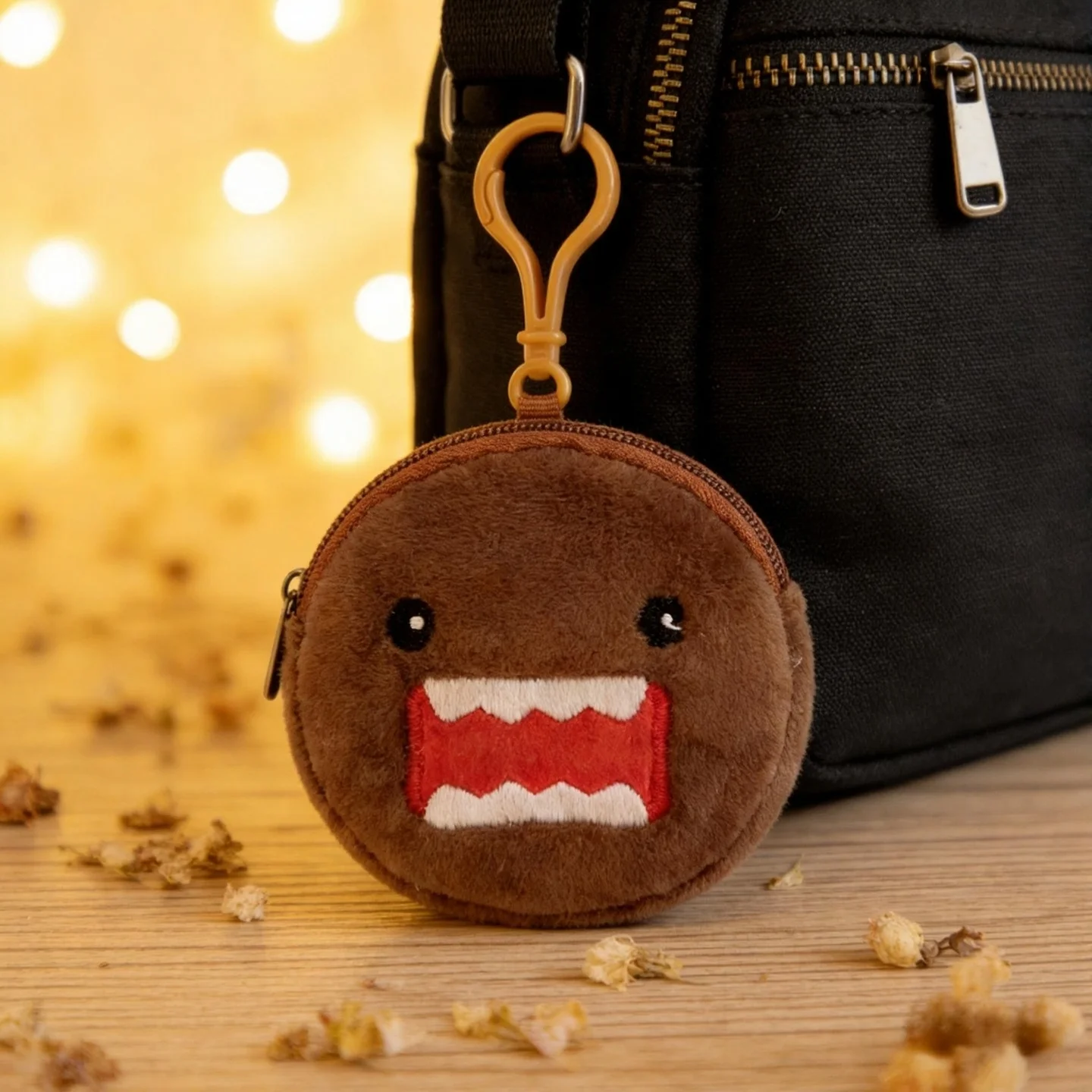 Kawaii Niedlicher Domo Kun Plüsch-Schlüsselanhänger Münzbörse Anime Cartoon Taschenanhänger Weicher Flauschiger Schlüsselring für Fans Sammlerstück Geschenk – Detail 3
