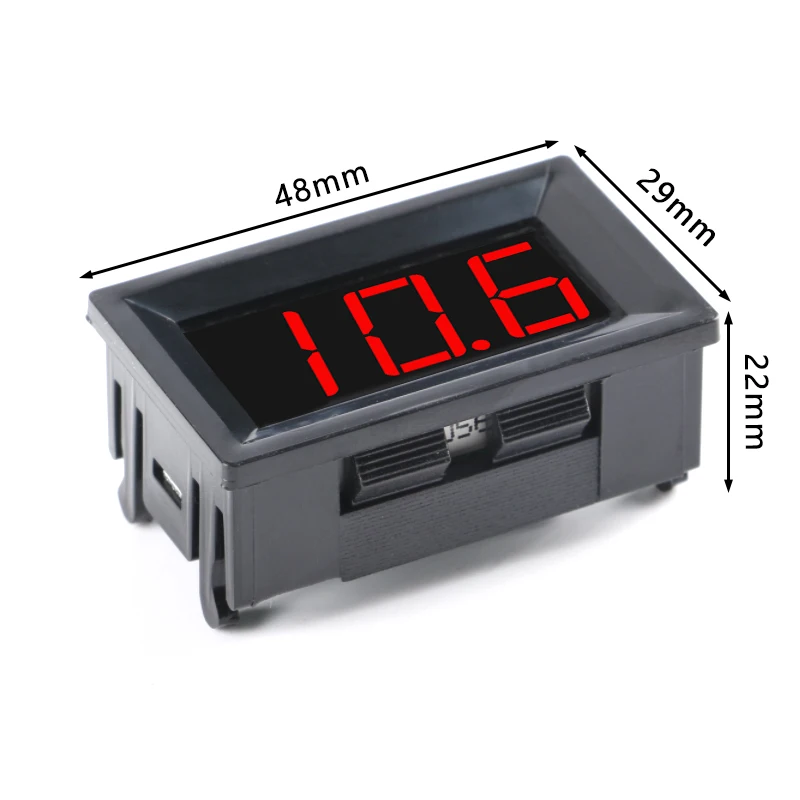 DC Digital Upper and Lower Limit Alarm Voltmeter High Low Voltage Prompt XH-B105  High-precision Display Meter Red Digital Tube