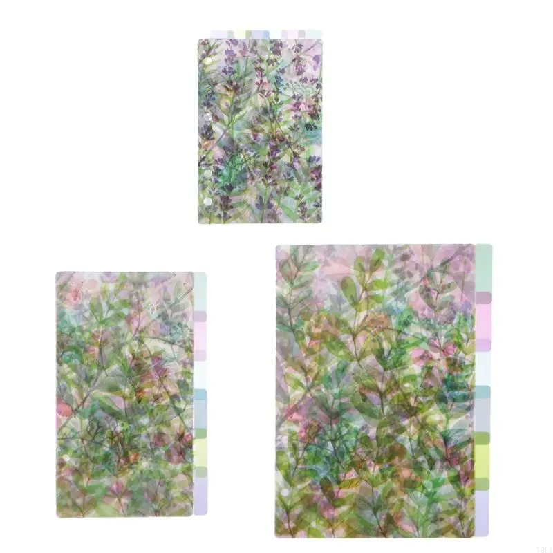 T5EA Catoon Bộ chia chỉ mục rõ ràng Các trang sắp xếp được phân loại cho chất kết dính 6 lỗ