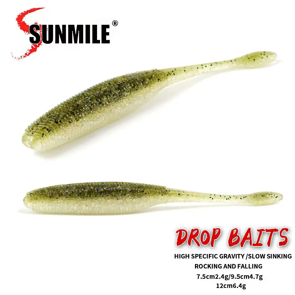 Sunmile Angel köder lassen weiche Köder fallen 7.5/9.5/11,5 cm Weich köder iscas künstliche Köder Leurre Louple für Bass Hecht Angel köder