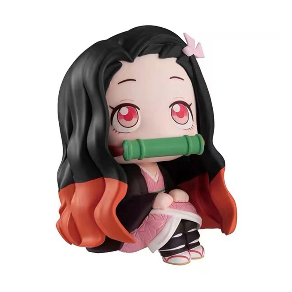 Anime 8/9 cm Nette Q Versão Dämon Slayer Acchion Figur Sentada Tanjiro Kamado Nezuko PVC Acchion Modell Kind und Y techniek ft – Detail 6