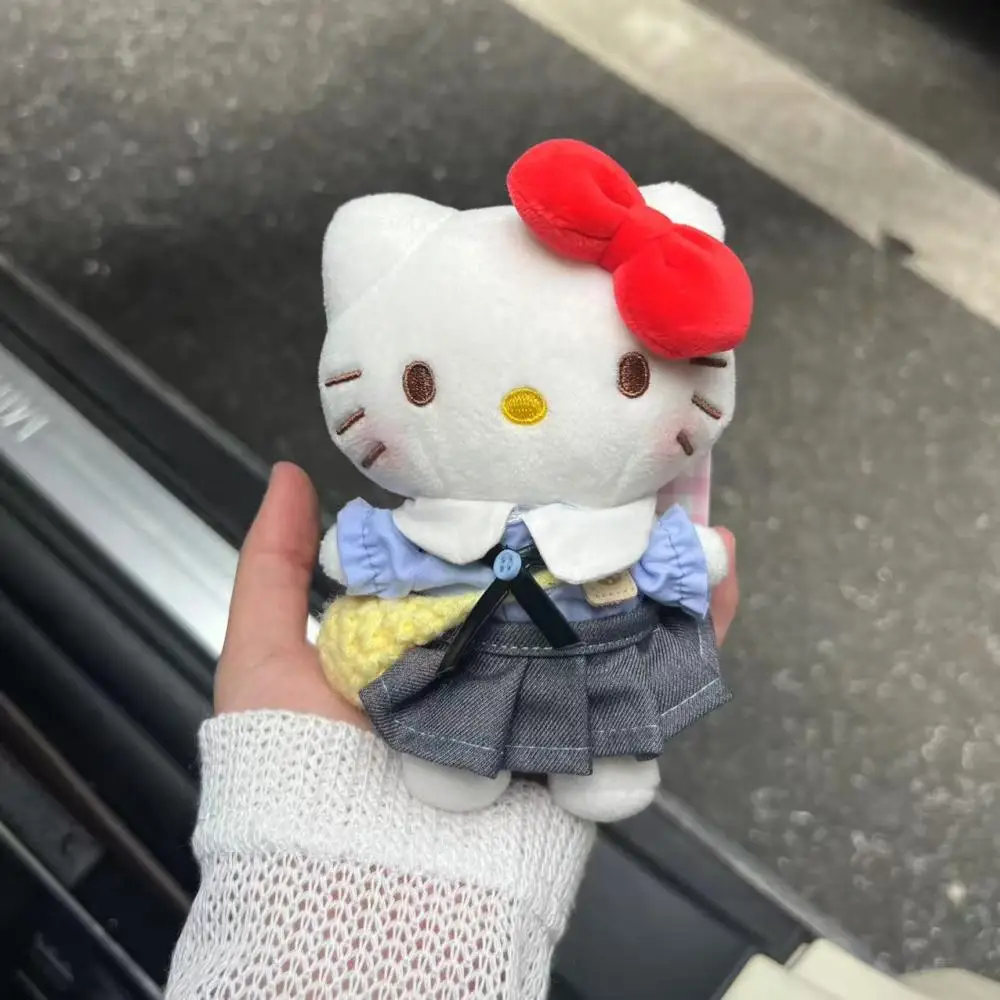 10CM Kawaii Sanrio Anime Hobby Hello Kitty Cartoon Pluszowa Lalka Brelok Torba Wisząca Dekoracja Prezent Urodzinowy