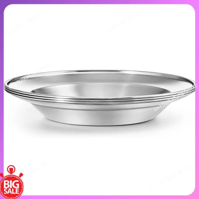 

Big Deal Stainless Steel Plate Set, Portable Tableware Set, Plates, Outdoor Camping, Picnic Barbecue