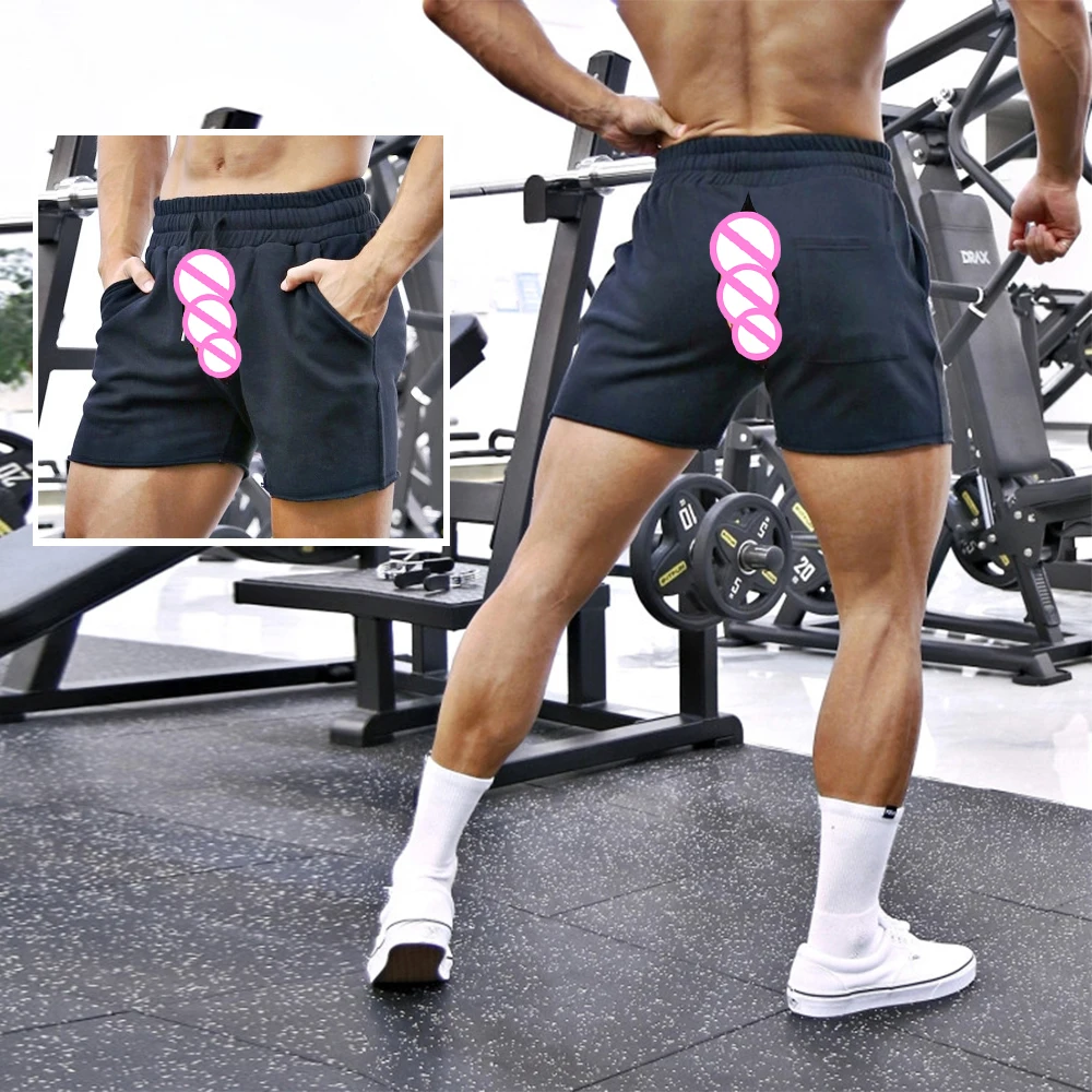 Уличные сексуальные брюки с открытой промежностью, спортивные штаны, экзотические шорты, мужские летние шорты для бега, спортивная баскетбольная пара, повседневная уличная одежда