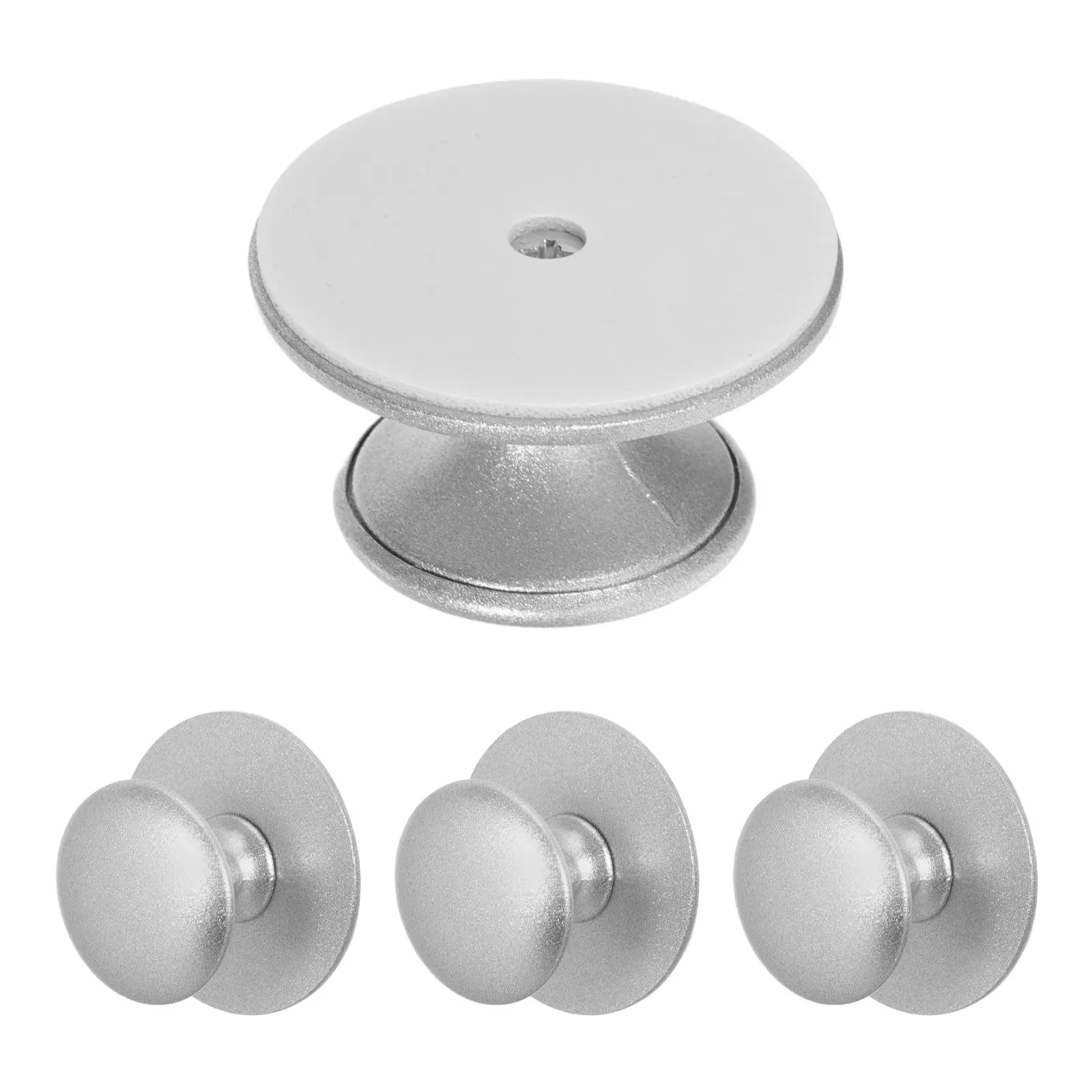

4Pcs Self-Adhesive Stainless Steel Cabinet Knobs Drawer Pulls for Rv Bathroom Kitchen Sliding Doors Glass Wardrobe Refrigerator