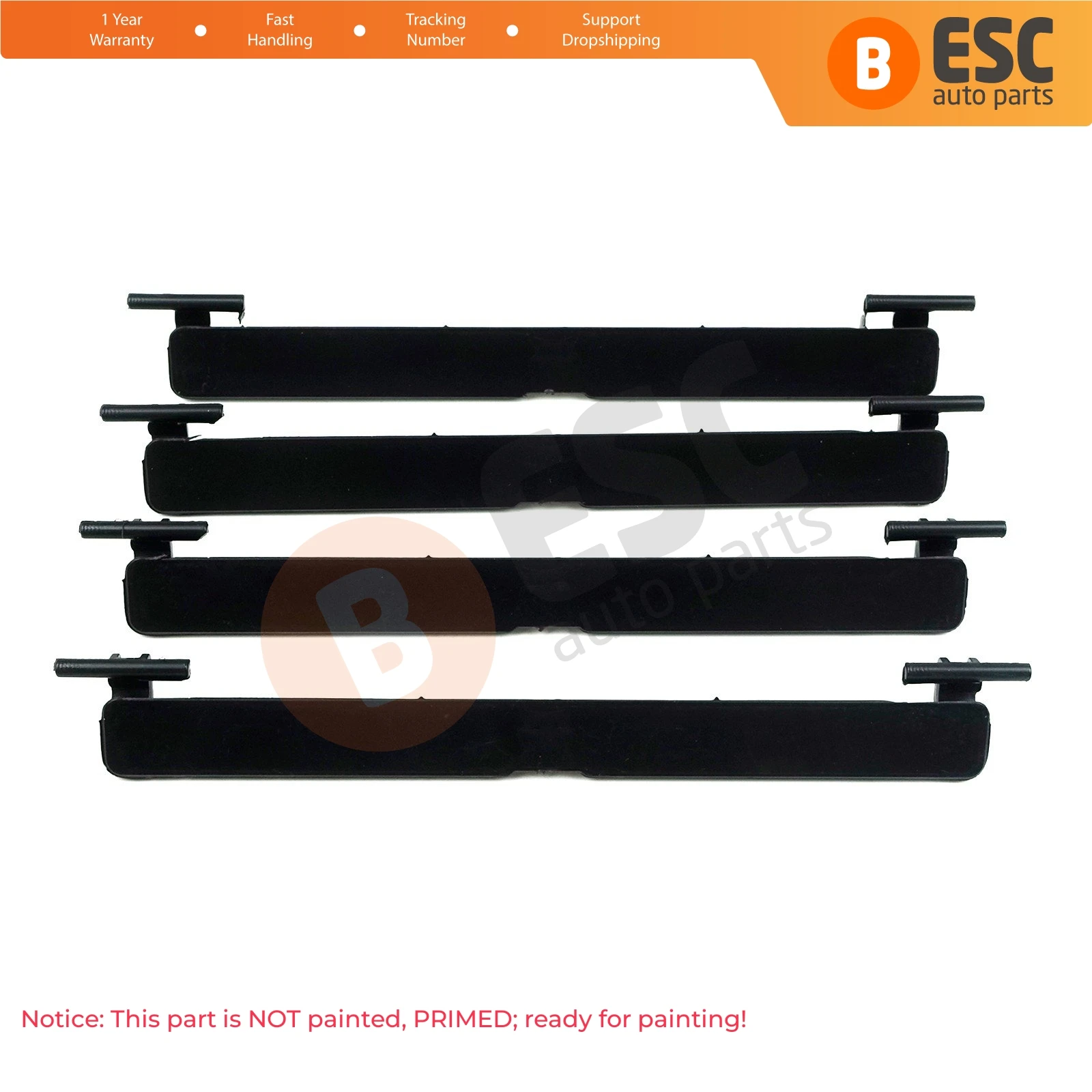 ESR575-1 4x Roof Luggage Rack Carrier Mounting Molding Port Bag Rail Lid Cover Trim 51137274739 for BMW 5 F10 F11 135*13 mm