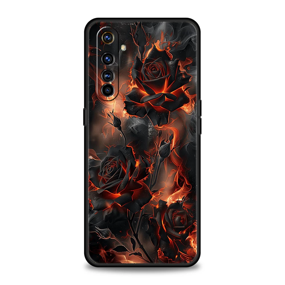 Soft TPU For Realme 13 12 11 10 Pro Plus GT2 GT3 GT5 C67 C63 C55 C21 C25 C35 Pro 5G Shockproof Phone Case Fragrant Flowers Capas