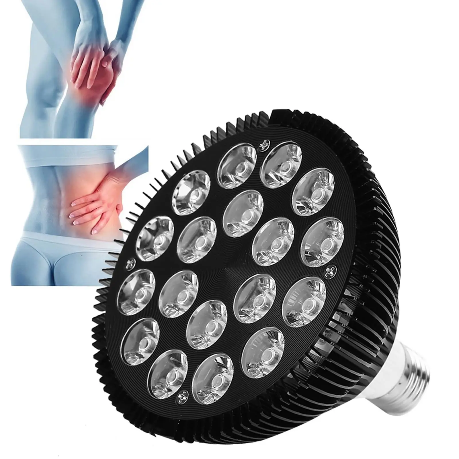 Lámpara de terapia infrarroja E27/E26, masajeador de luz LED de 660nm-850nm para alivio del dolor y bombilla de fisioterapia