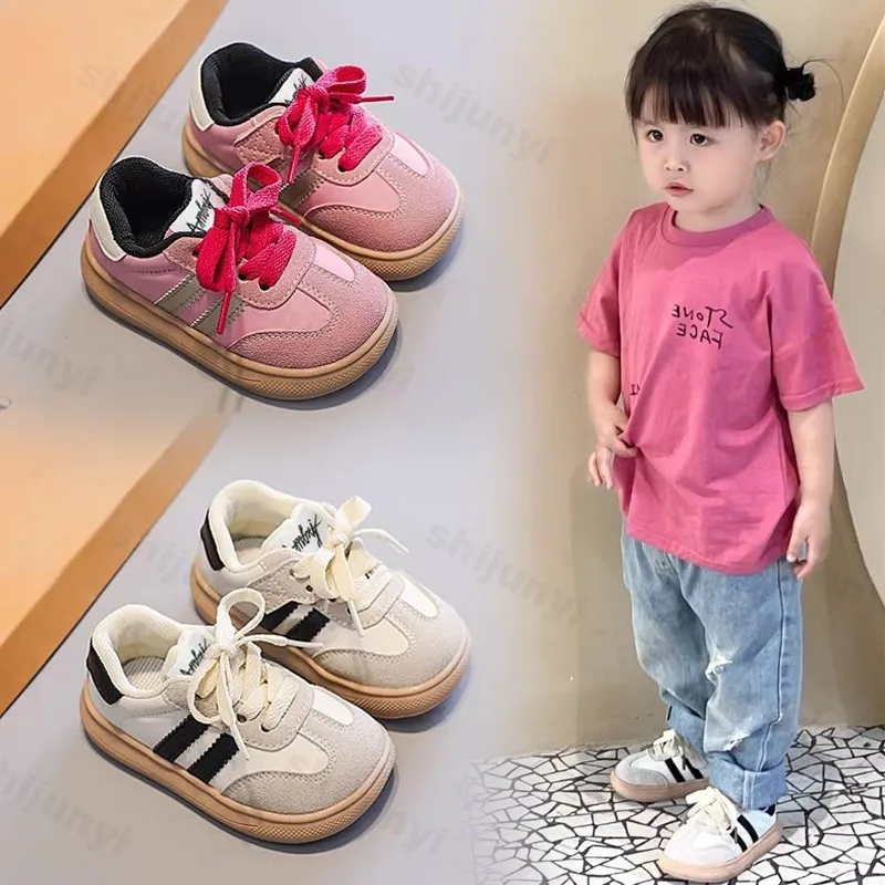 Children Casual Sneakers for Girls Boys 2025 Spring Autumn New Fashion Korean Style Soft Anti-slippery Versatile Chic Baby Shoes