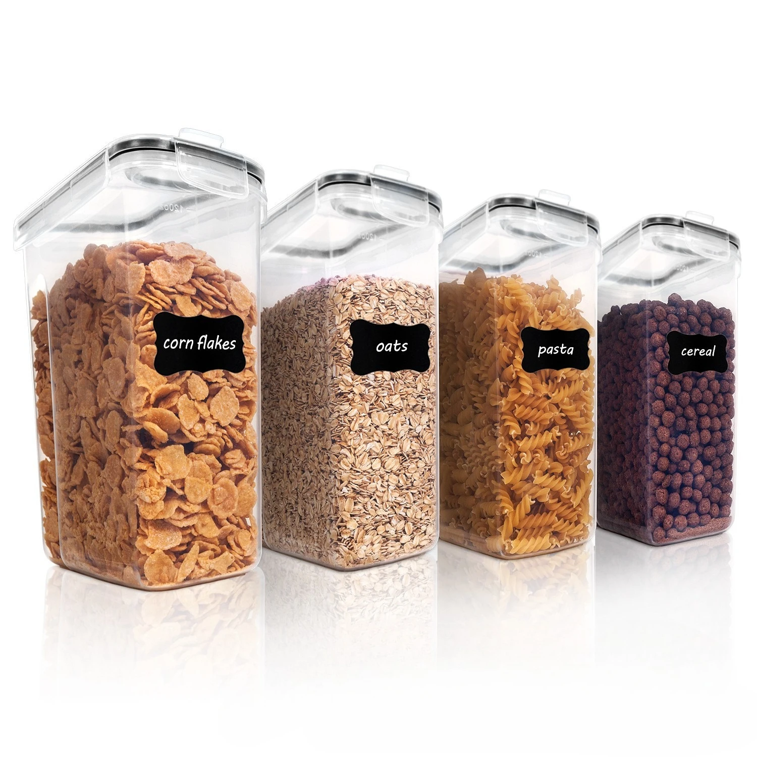 4L Cereal Storage Containers with Lids Airtight Grain Moistureproof Tank Kitchen Multifunction Organization Box