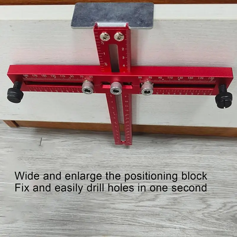 

Cabinet Hardware Template Adjustable Aluminum Alloy Professional Hole Locator Multifunctional Drill Template Guide With Precise